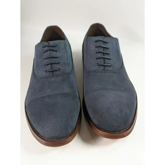 The Men\'s Store Men\'s Lace Up Cap Toe Dress Shoes Navy Suede Size 9 MSRP $195 main image 6